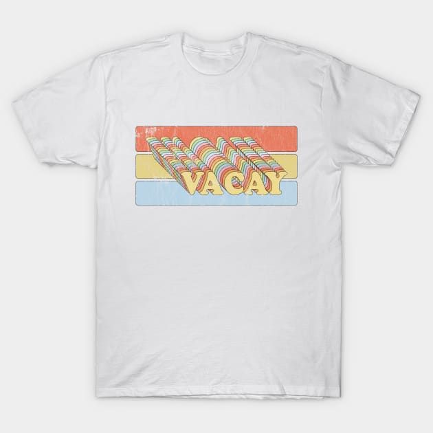 Vacay Sunset Vintage 60s Vacation T-Shirt by Mumgle